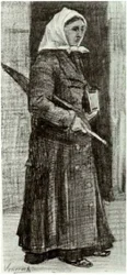 Sien with Umbrella and Prayer Book